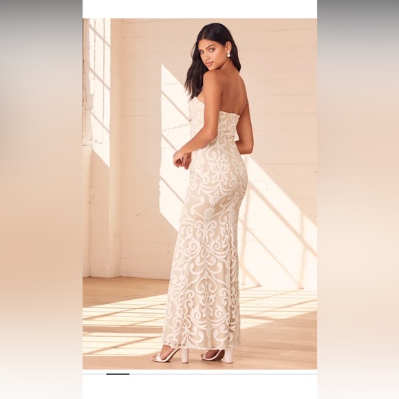 NWT Lulus Strapless Maxi Dress - Picture 2 of 7